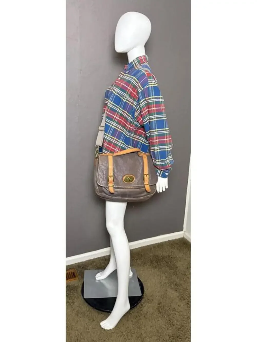 Y2K Leather Messenger Bag from FOSSIL Crossbody or Top Handle Laptop Bag